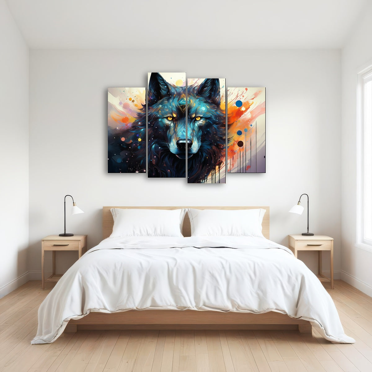 AUTO-MOCKUP ROOM | Wolf Painting