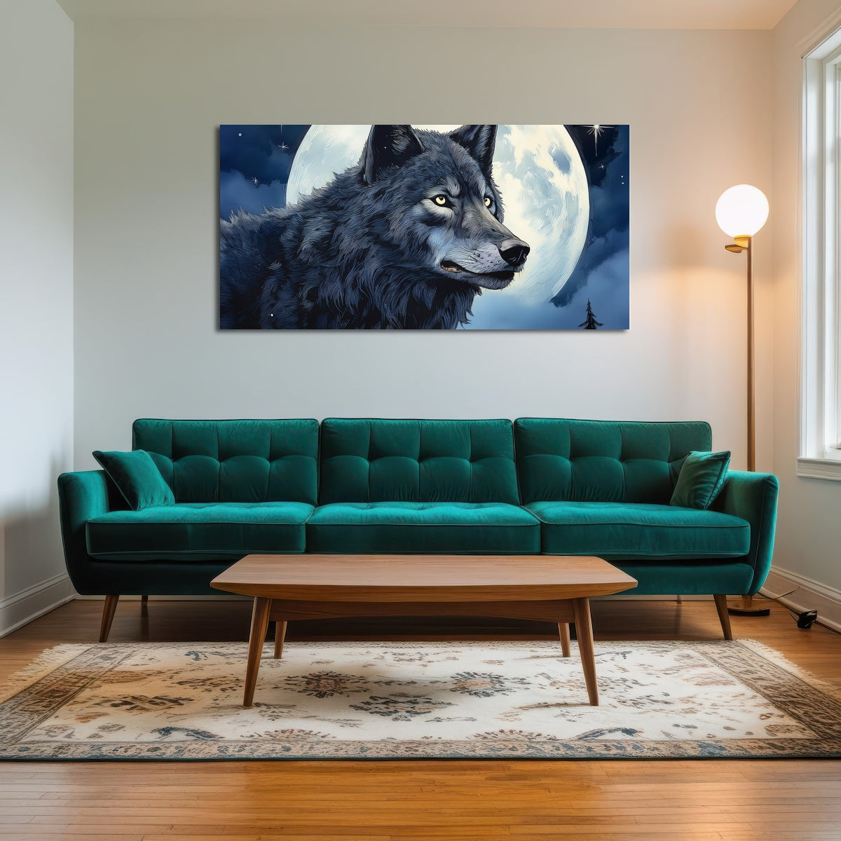 AUTO-MOCKUP ROOM | Wolf in the Moonlight