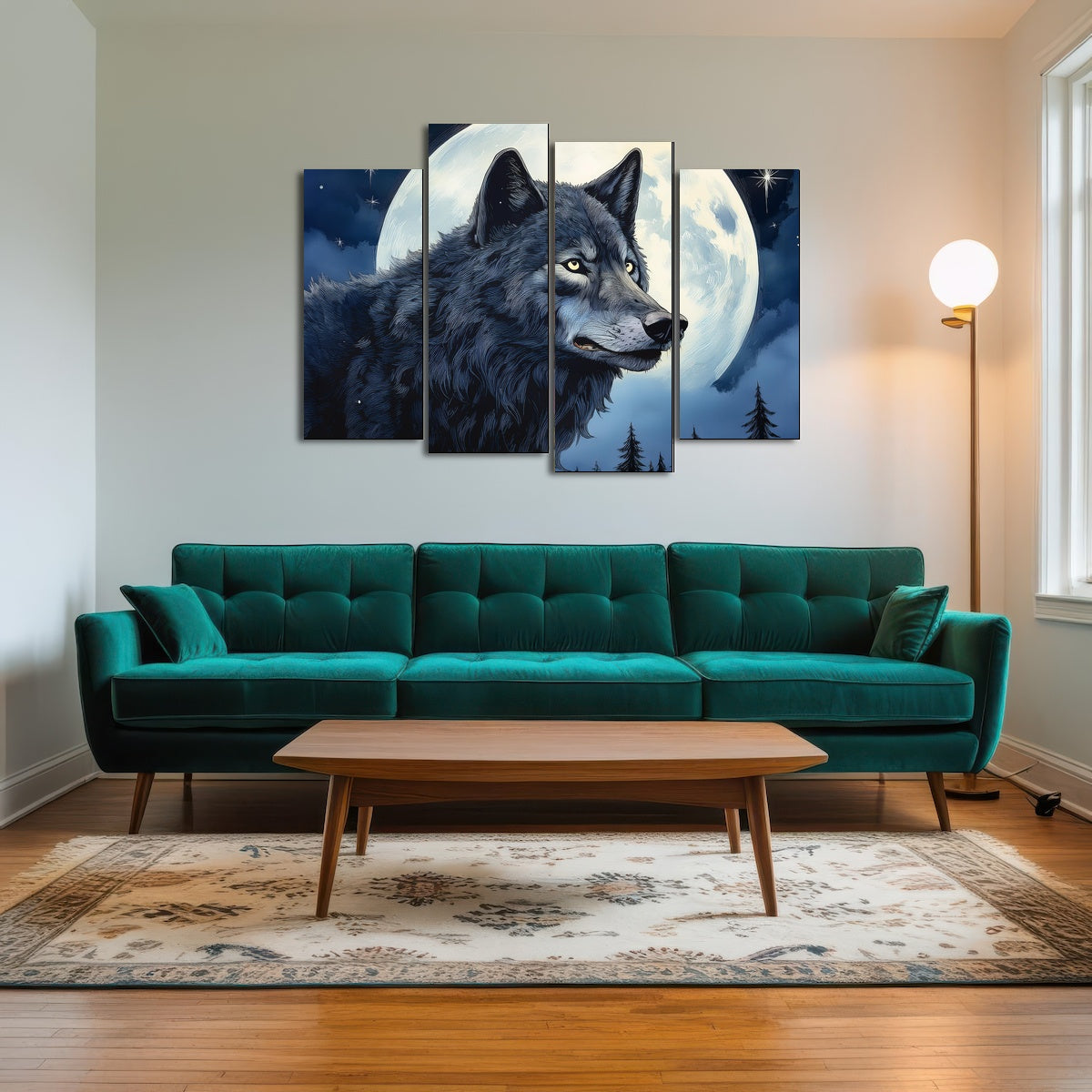 AUTO-MOCKUP ROOM | Wolf in the Moonlight