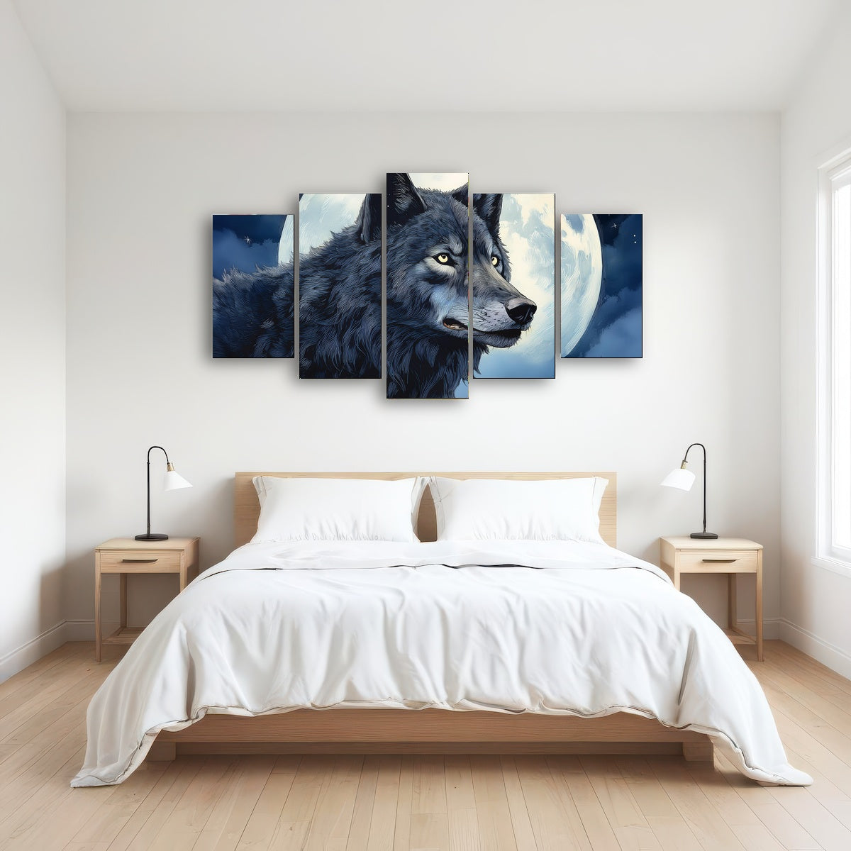 AUTO-MOCKUP ROOM | Wolf in the Moonlight