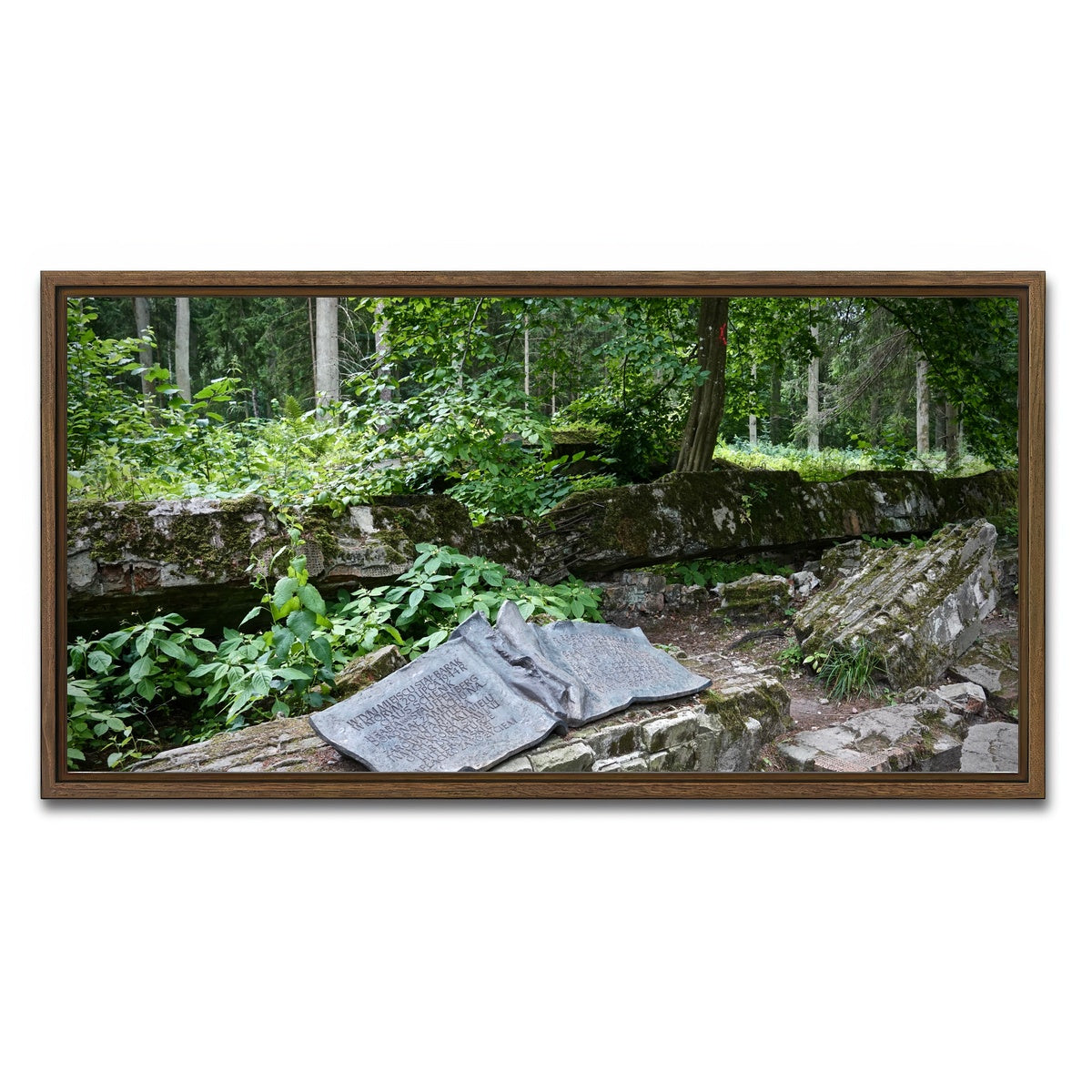 AUTO-MOCKUP WHITE | Wolf's Lair - Stauffenberg Bomb site | 1 Piece | Walnut Framed Canvas | group=2x1
