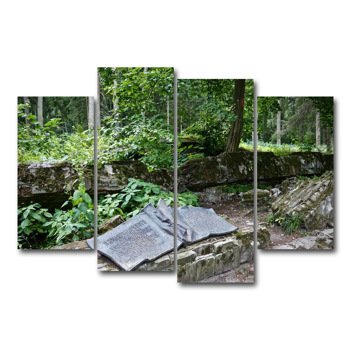 AUTO-MOCKUP WHITE | Wolf's Lair - Stauffenberg Bomb site | 4 Piece | Gallery Wrap Canvas | group=4_short
