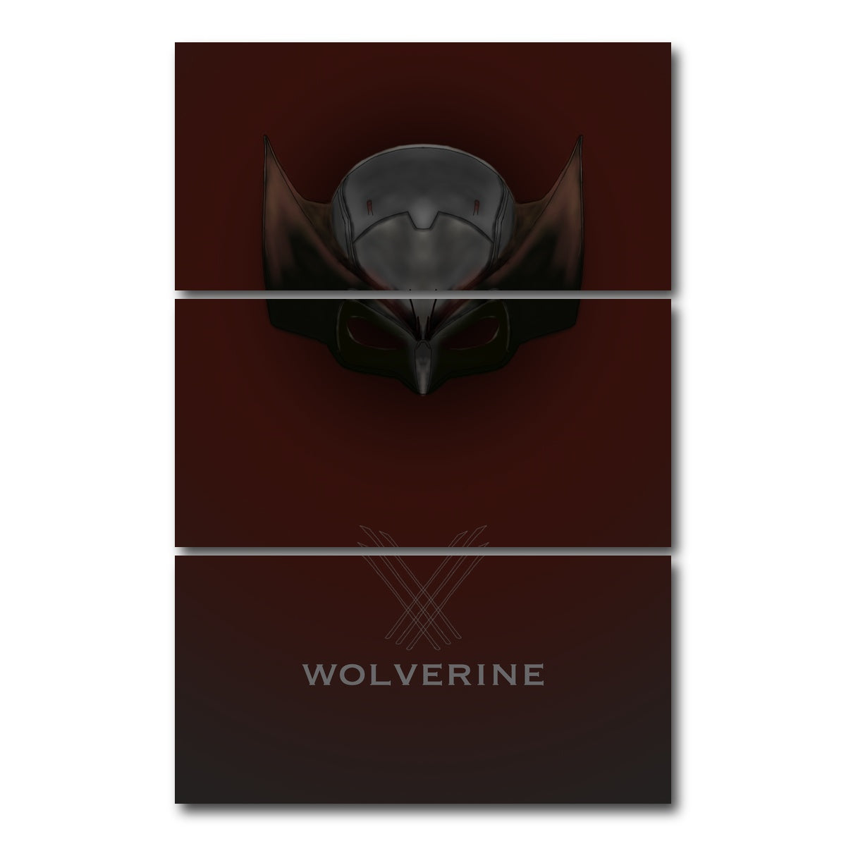 AUTO-MOCKUP WHITE | Wolverine X Force | 3 Piece | Gallery Wrap Canvas | group=12x24_stacked