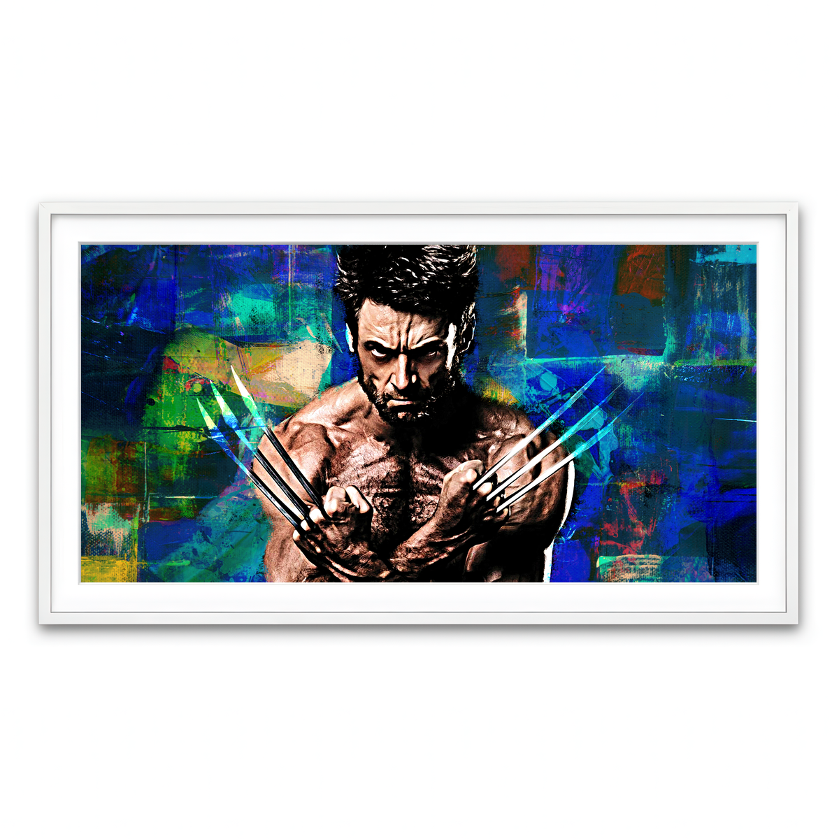 Framed Print 2x1 White