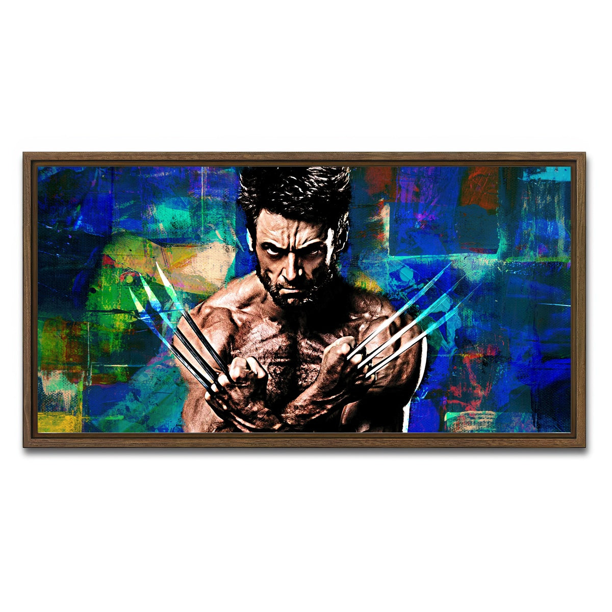 AUTO-MOCKUP WHITE | Wolverine | 1 Piece | Walnut Framed Canvas | group=2x1