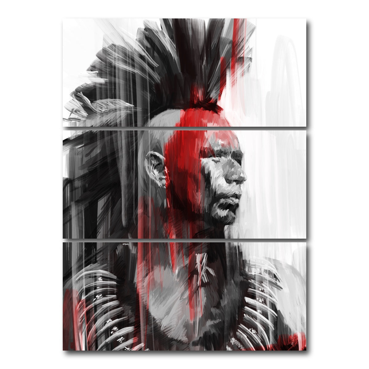 AUTO-MOCKUP WHITE | Wolves | 3 Piece | Gallery Wrap Canvas | group=8x18_stacked