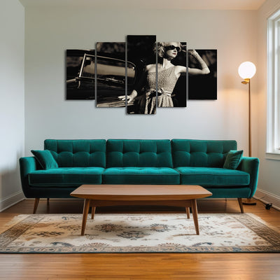 AUTO-MOCKUP ROOM | Woman and Retro Car