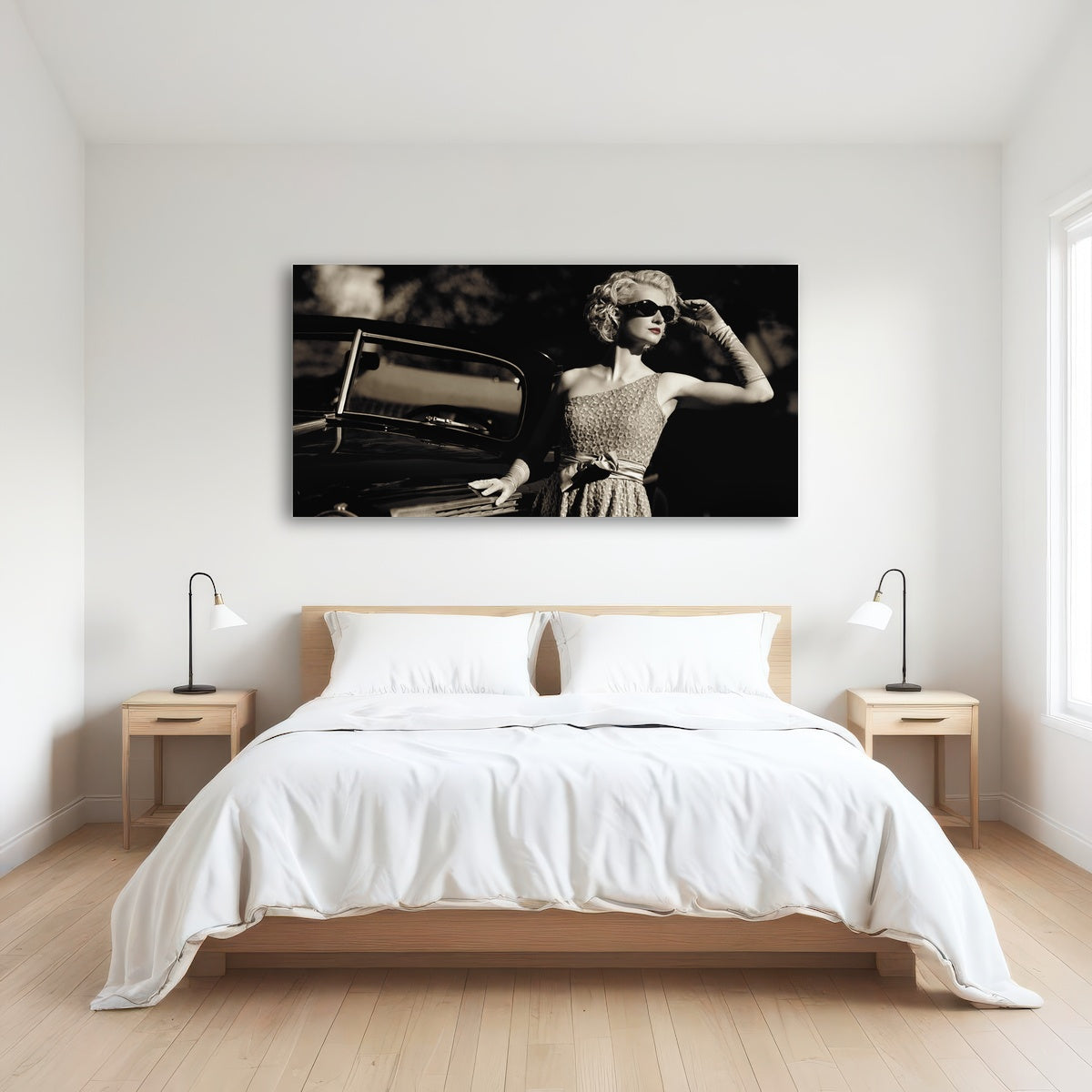 AUTO-MOCKUP ROOM | Woman and Retro Car