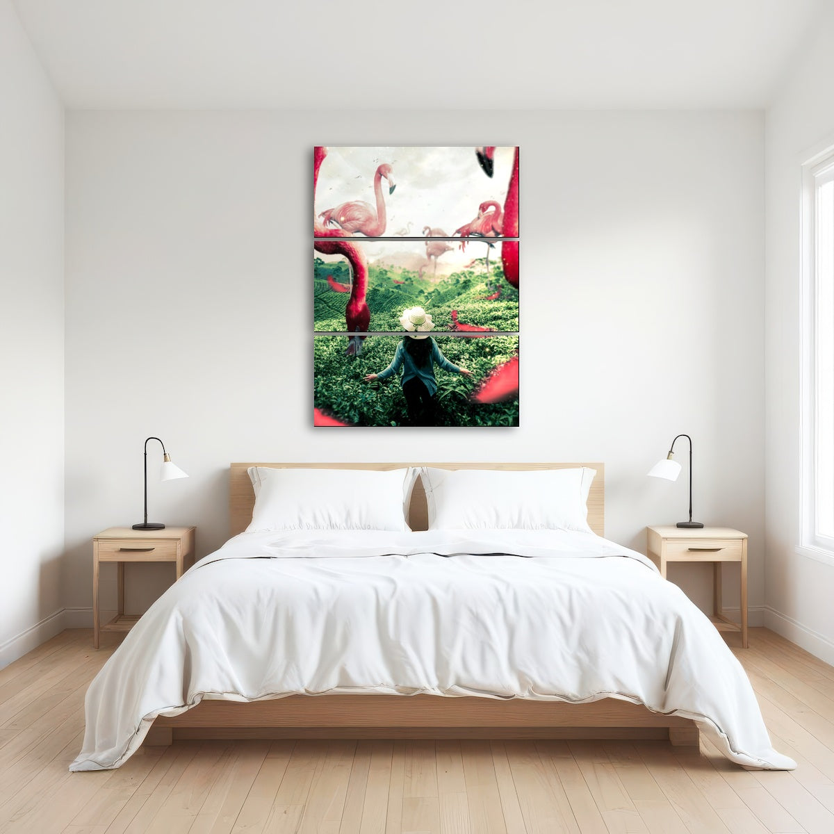 AUTO-MOCKUP ROOM | Woman with Flamingos