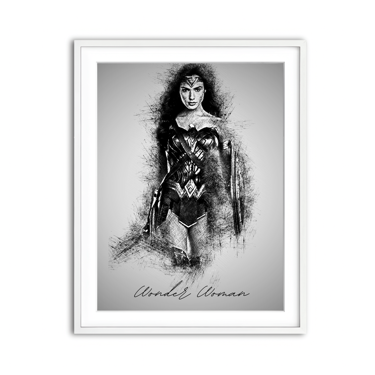 Framed Print 3x4 White