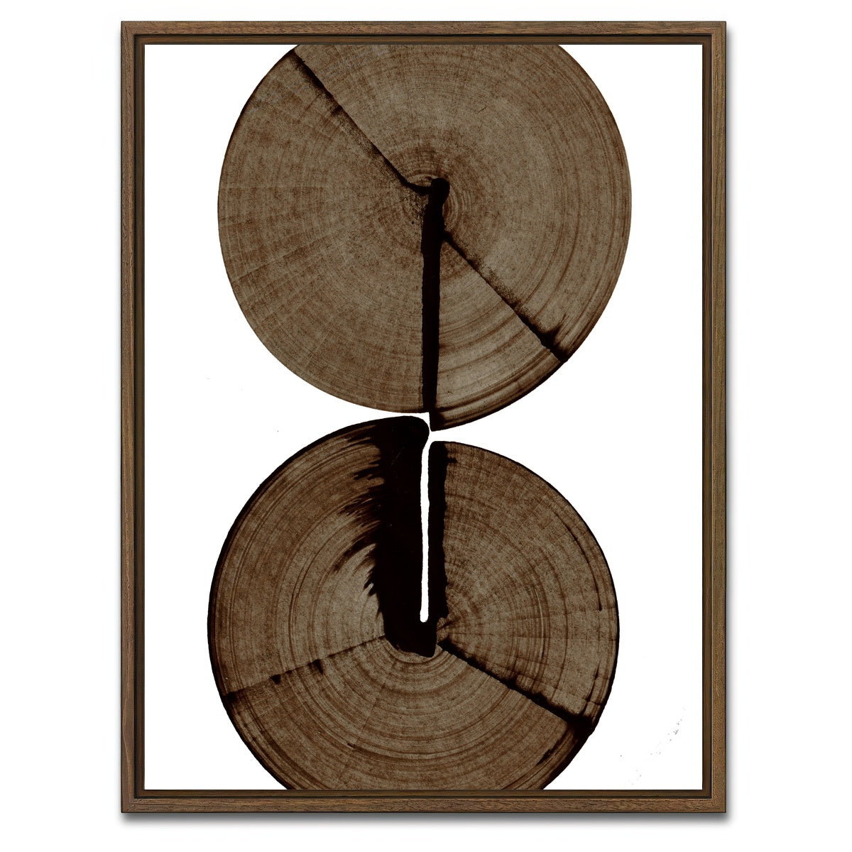 AUTO-MOCKUP WHITE | Wood Cracks | 1 Piece | Walnut Framed Canvas | group=3x4