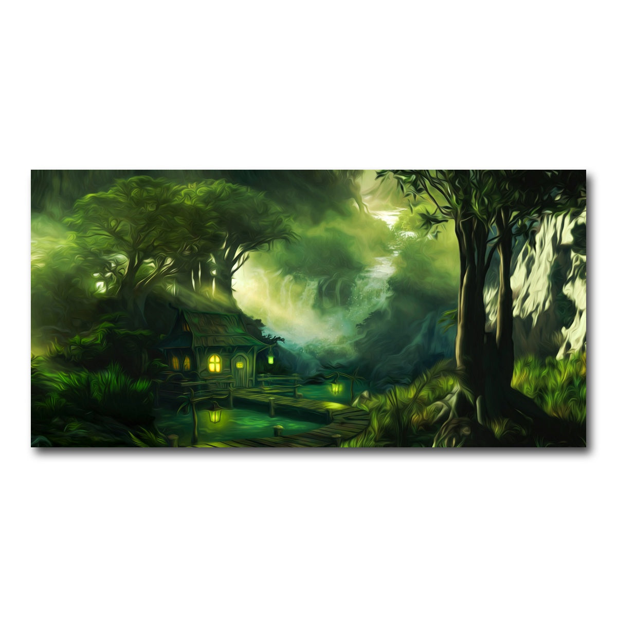 AUTO-MOCKUP WHITE | Woodland Cottage | 1 Piece | Gallery Wrap Canvas | group=2x1