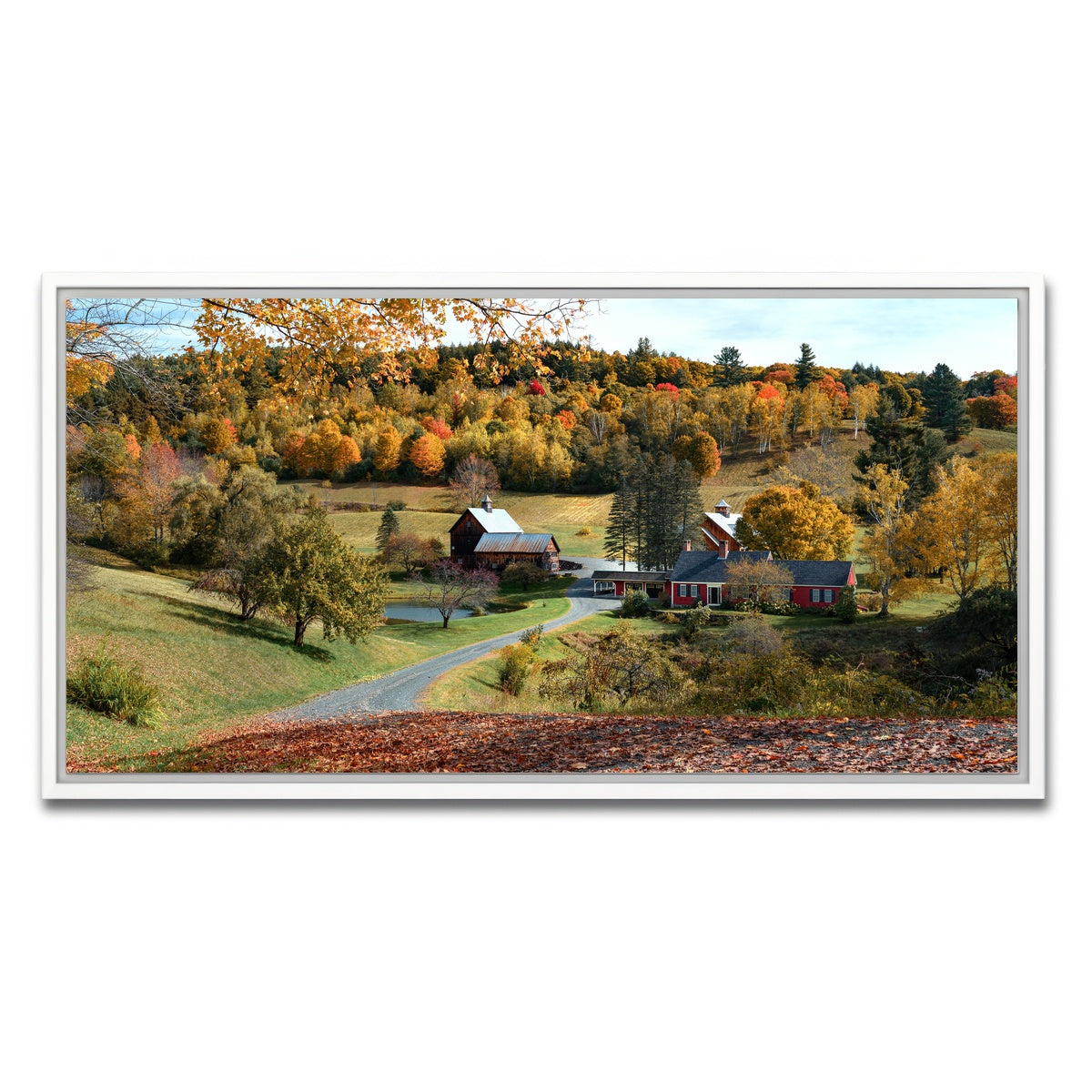 AUTO-MOCKUP WHITE | Woodstock Farmstead | 1 Piece | White Framed Canvas | group=2x1