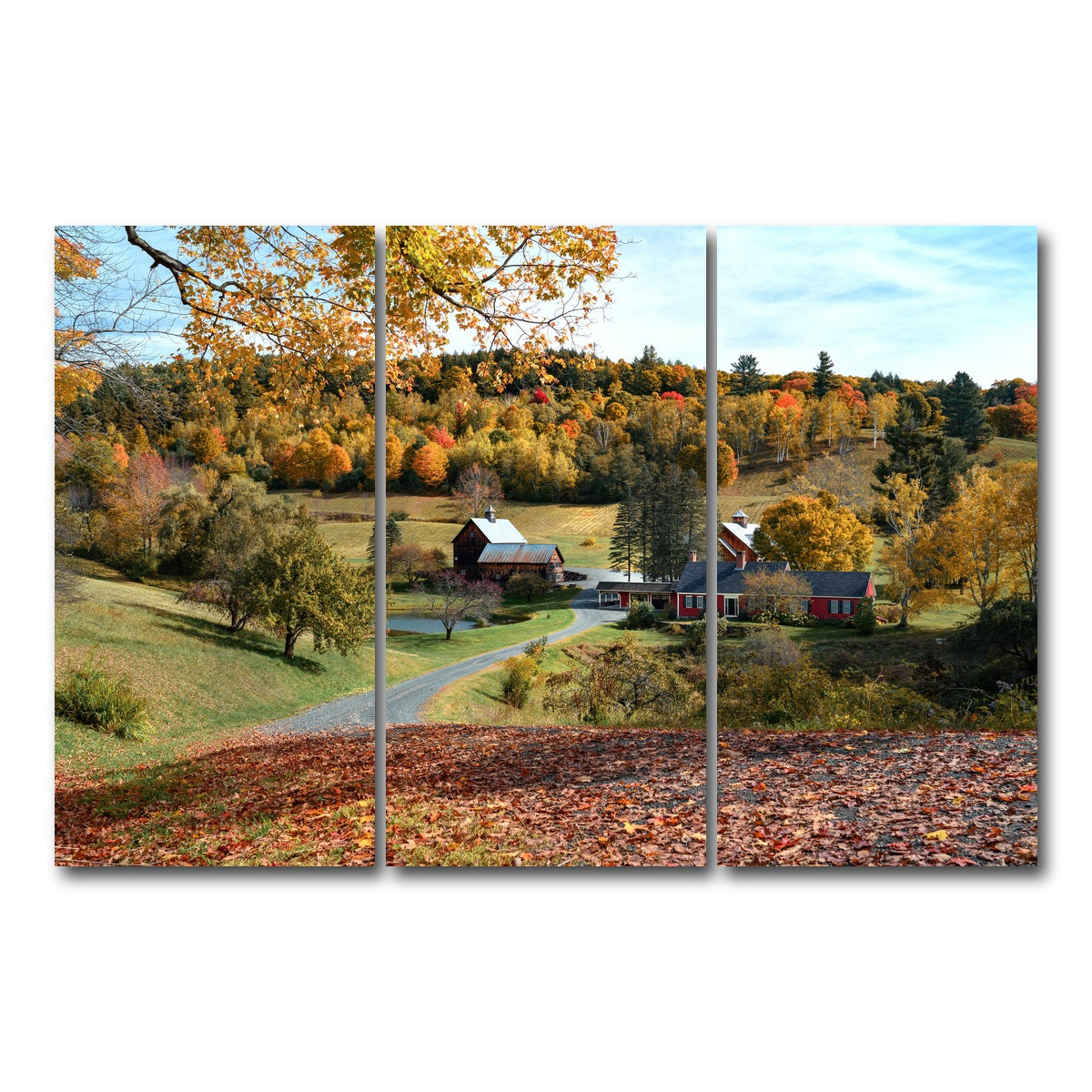 AUTO-MOCKUP WHITE | Woodstock Farmstead | 3 Piece | Gallery Wrap Canvas | group=12x24