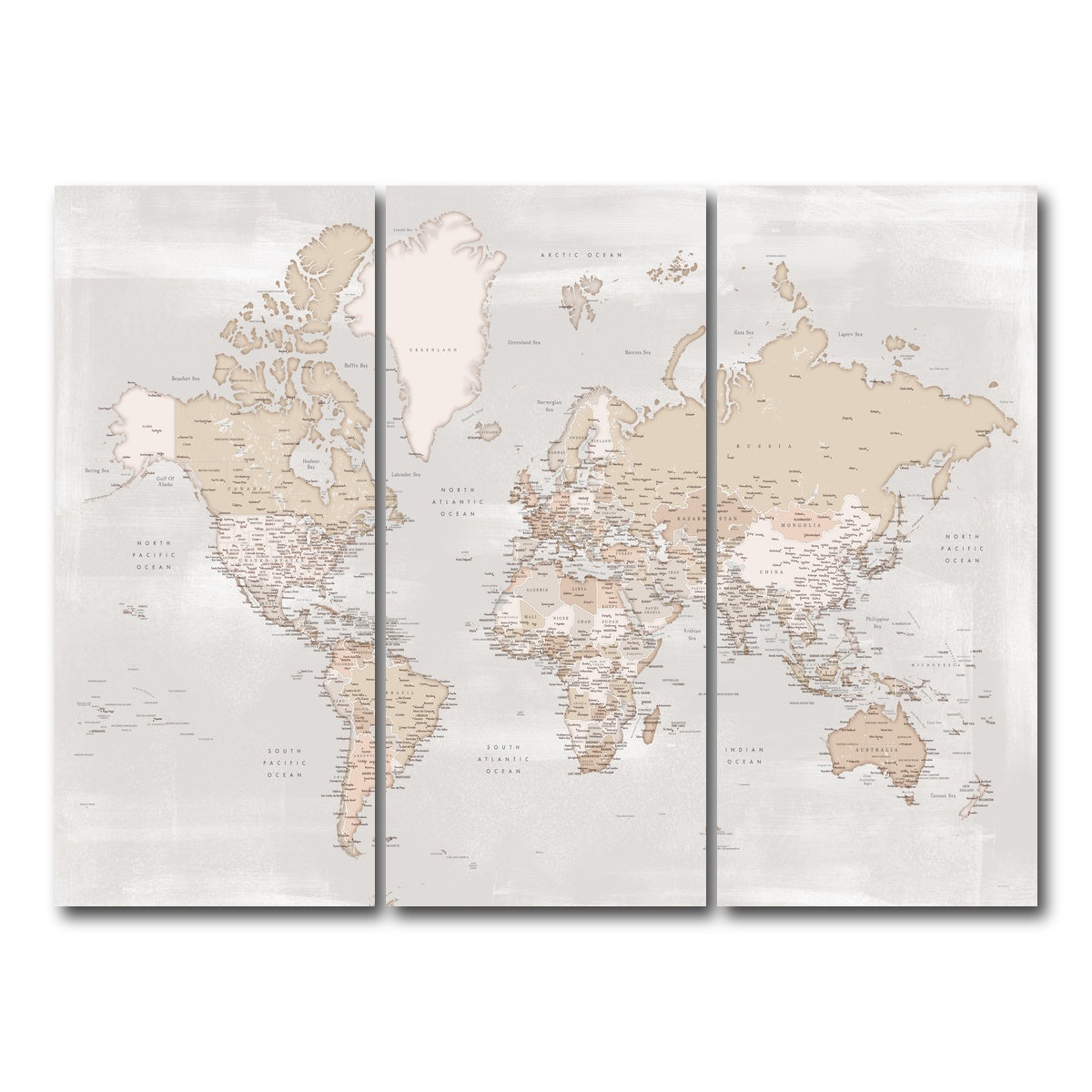 AUTO-MOCKUP WHITE | World Map 14 | 3 Piece | Gallery Wrap Canvas | group=8x18