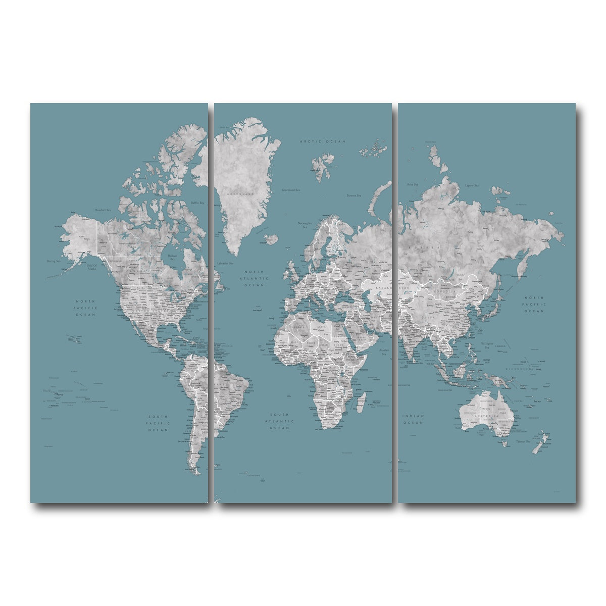 AUTO-MOCKUP WHITE | World Map 15 | 3 Piece | Gallery Wrap Canvas | group=8x18