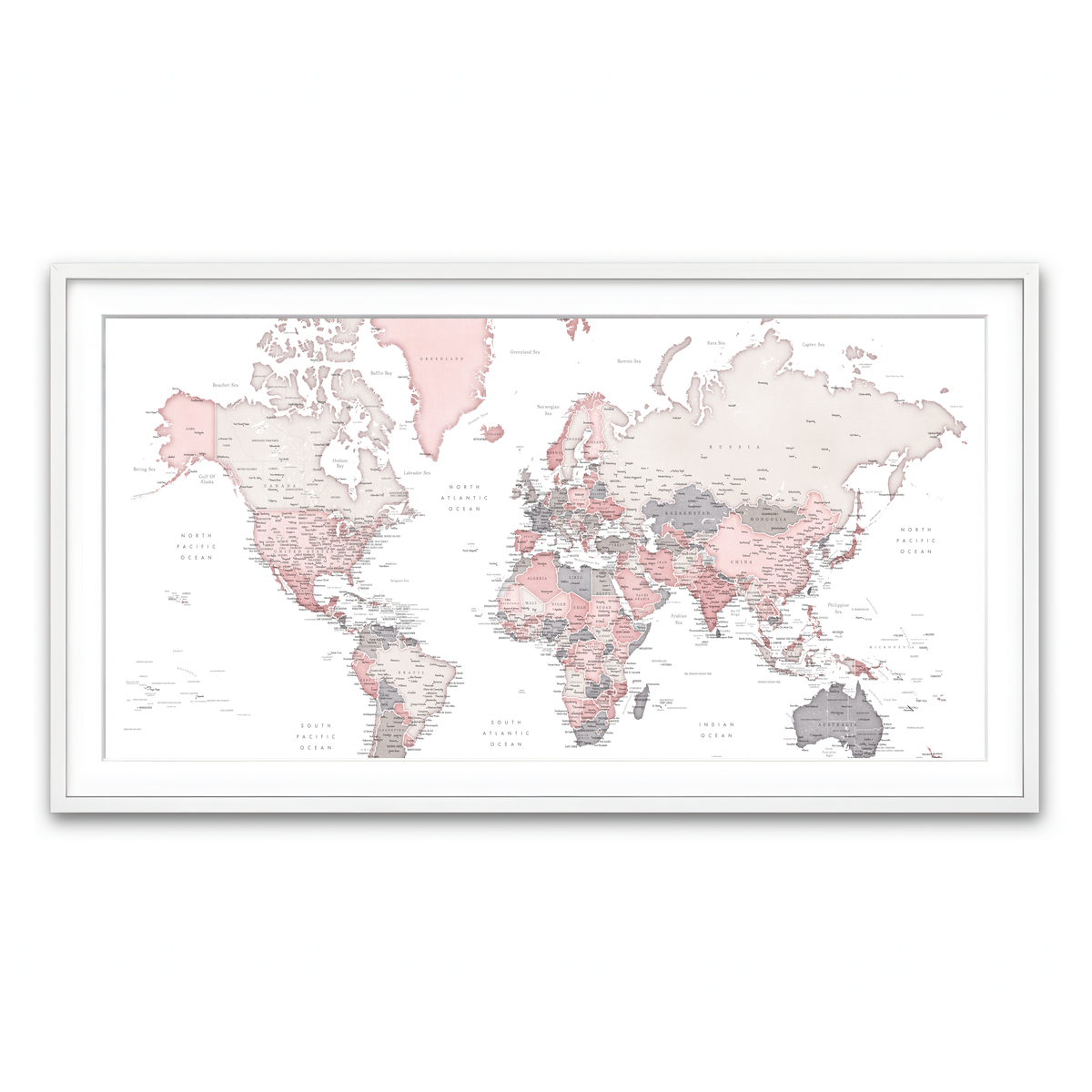 Framed Print 2x1 White