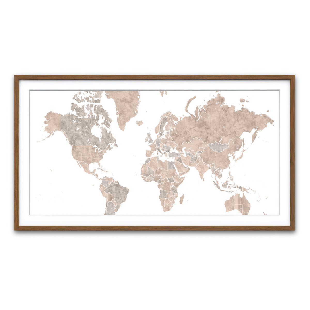 Framed Print 2x1 Walnut