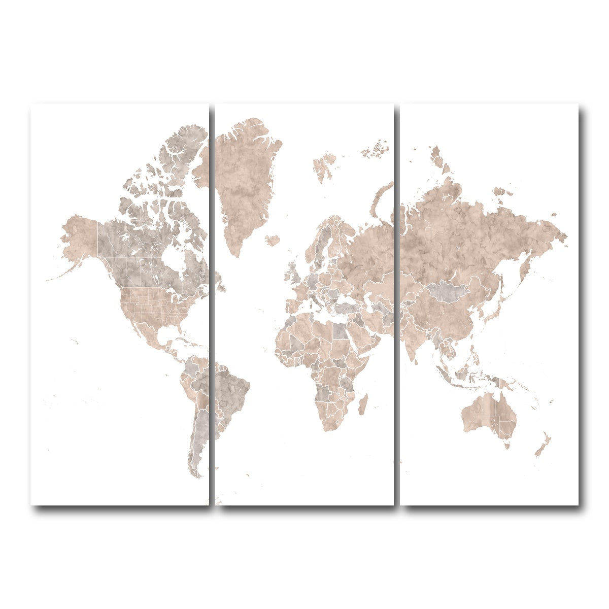 AUTO-MOCKUP WHITE | World Map 1 | 3 Piece | Gallery Wrap Canvas | group=8x18