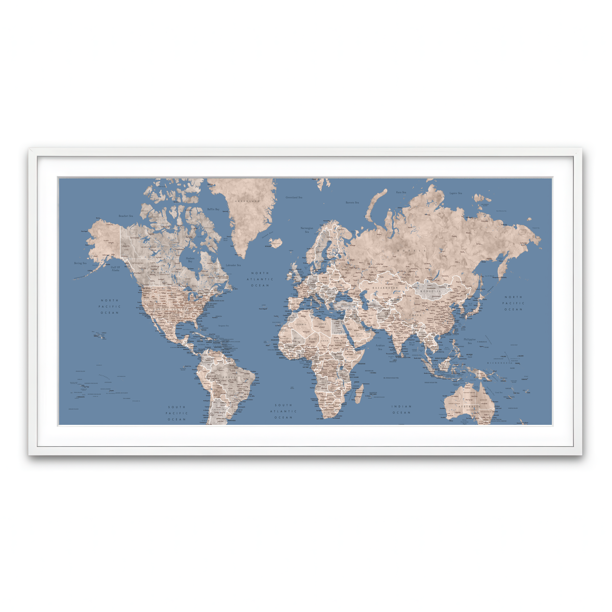 Framed Print 2x1 White