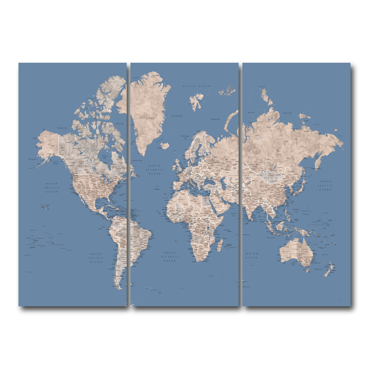 AUTO-MOCKUP WHITE | World Map 20 | 3 Piece | Gallery Wrap Canvas | group=8x18