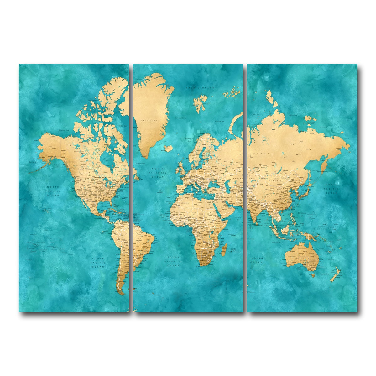 AUTO-MOCKUP WHITE | World Map 22 | 3 Piece | Gallery Wrap Canvas | group=8x18