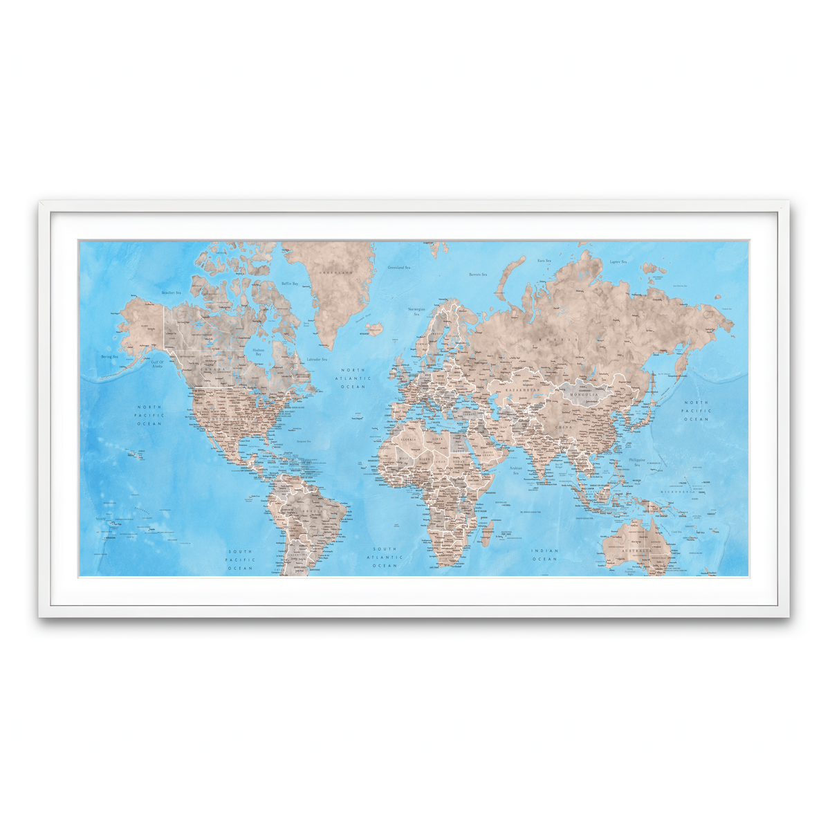 Framed Print 2x1 White