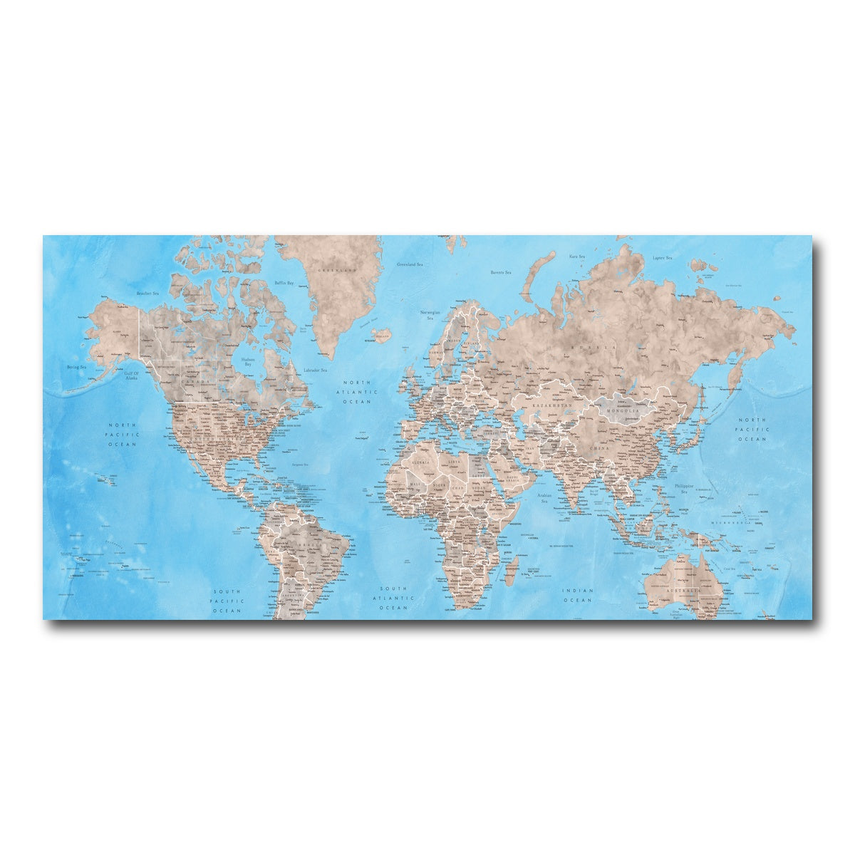 AUTO-MOCKUP WHITE | World Map 24 | 1 Piece | Gallery Wrap Canvas | group=2x1