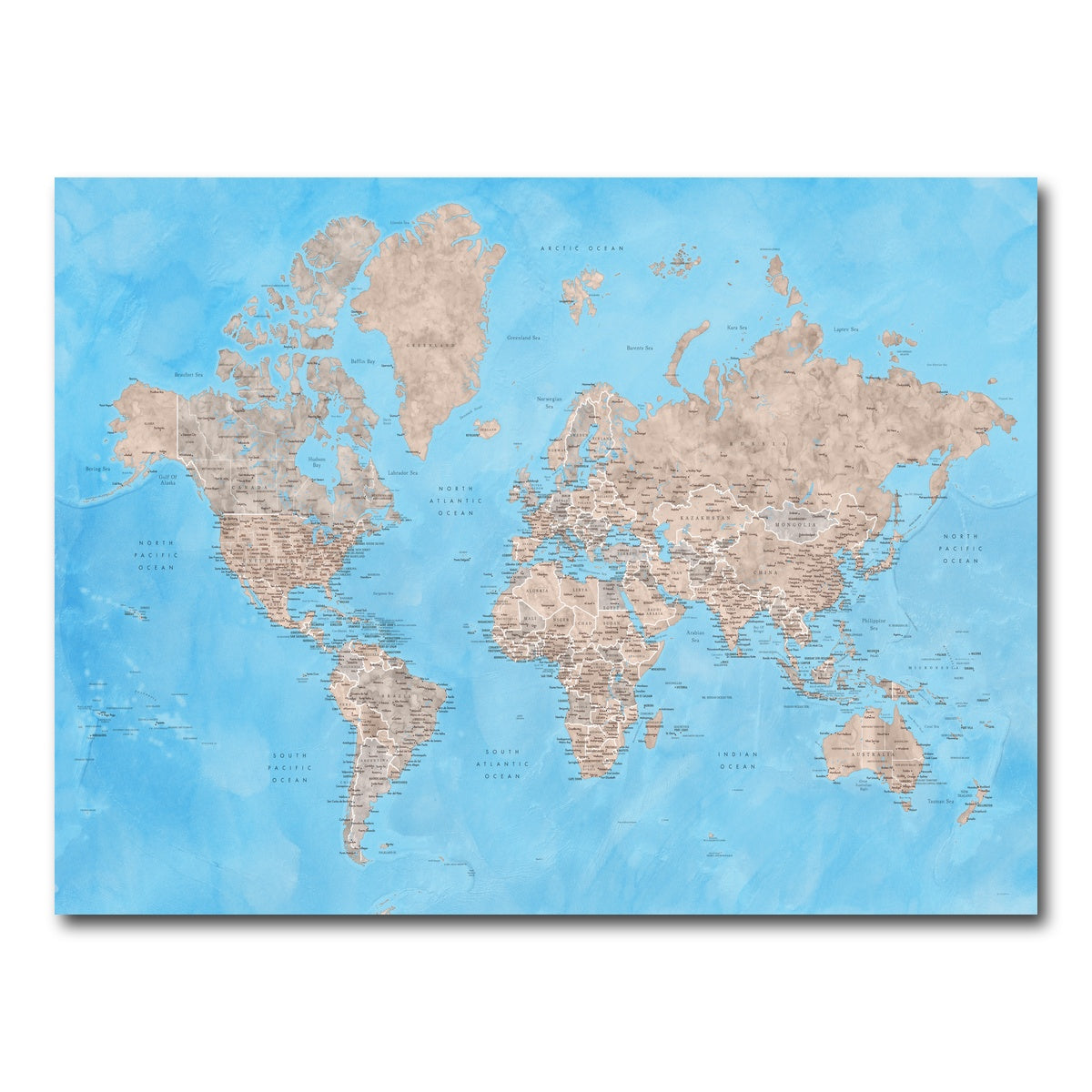 AUTO-MOCKUP WHITE | World Map 24 | 1 Piece | Gallery Wrap Canvas | group=4x3