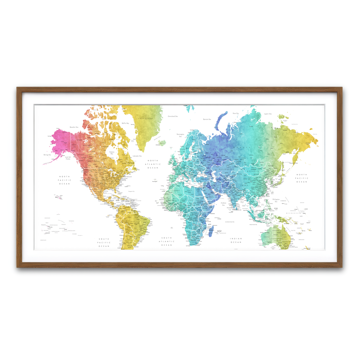 Framed Print 2x1 Walnut