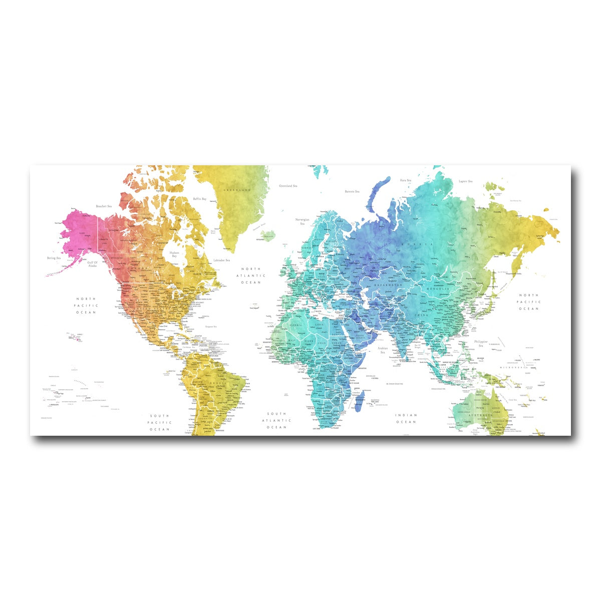 AUTO-MOCKUP WHITE | World Map 25 | 1 Piece | Gallery Wrap Canvas | group=2x1