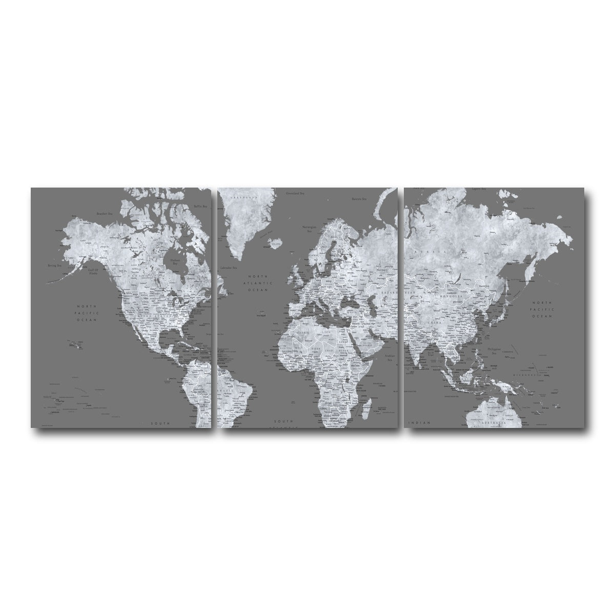 AUTO-MOCKUP WHITE | World Map 26 | 3 Piece | Gallery Wrap Canvas | group=18x24