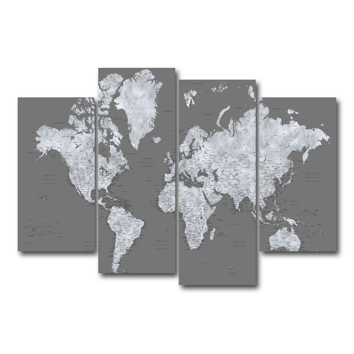 AUTO-MOCKUP WHITE | World Map 26 | 4 Piece | Gallery Wrap Canvas | group=4_short