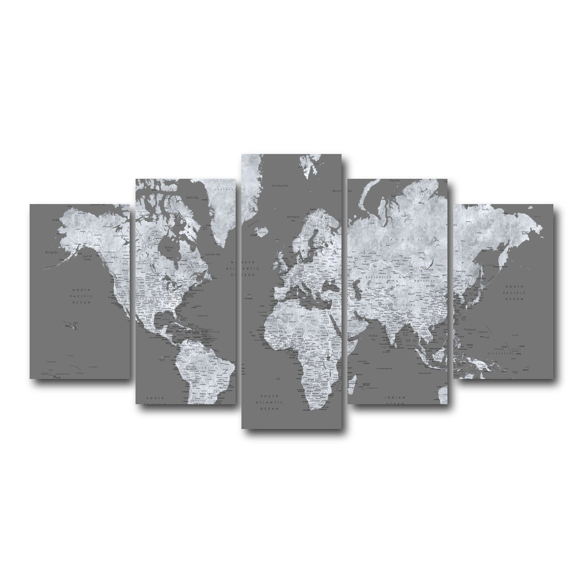 AUTO-MOCKUP WHITE | World Map 26 | 5 Piece | Gallery Wrap Canvas | group=5_normal