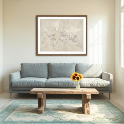 AUTO-MOCKUP ROOM | World Map 29 Wall Art