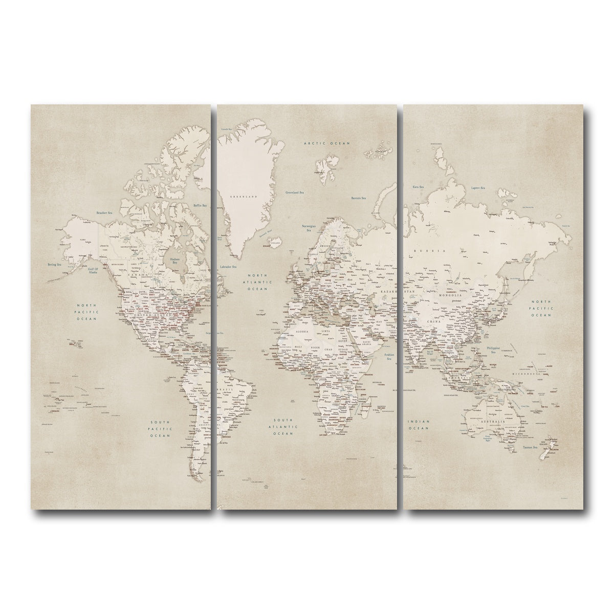 AUTO-MOCKUP WHITE | World Map 29 | 3 Piece | Gallery Wrap Canvas | group=8x18