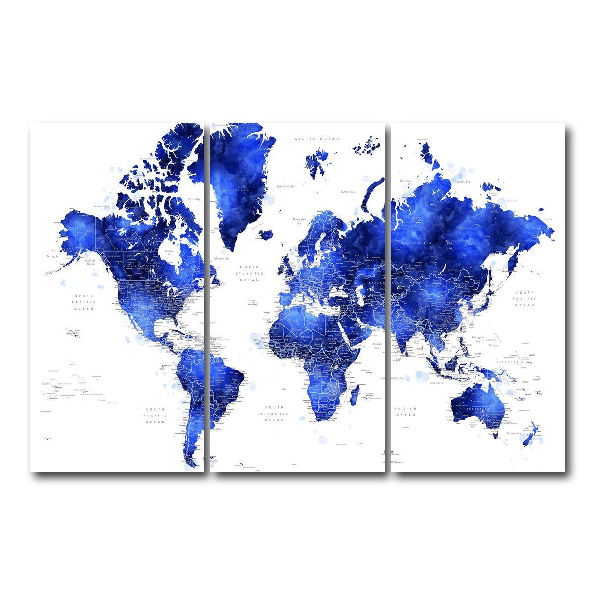 AUTO-MOCKUP WHITE | World Map 31 | 3 Piece | Gallery Wrap Canvas | group=12x24