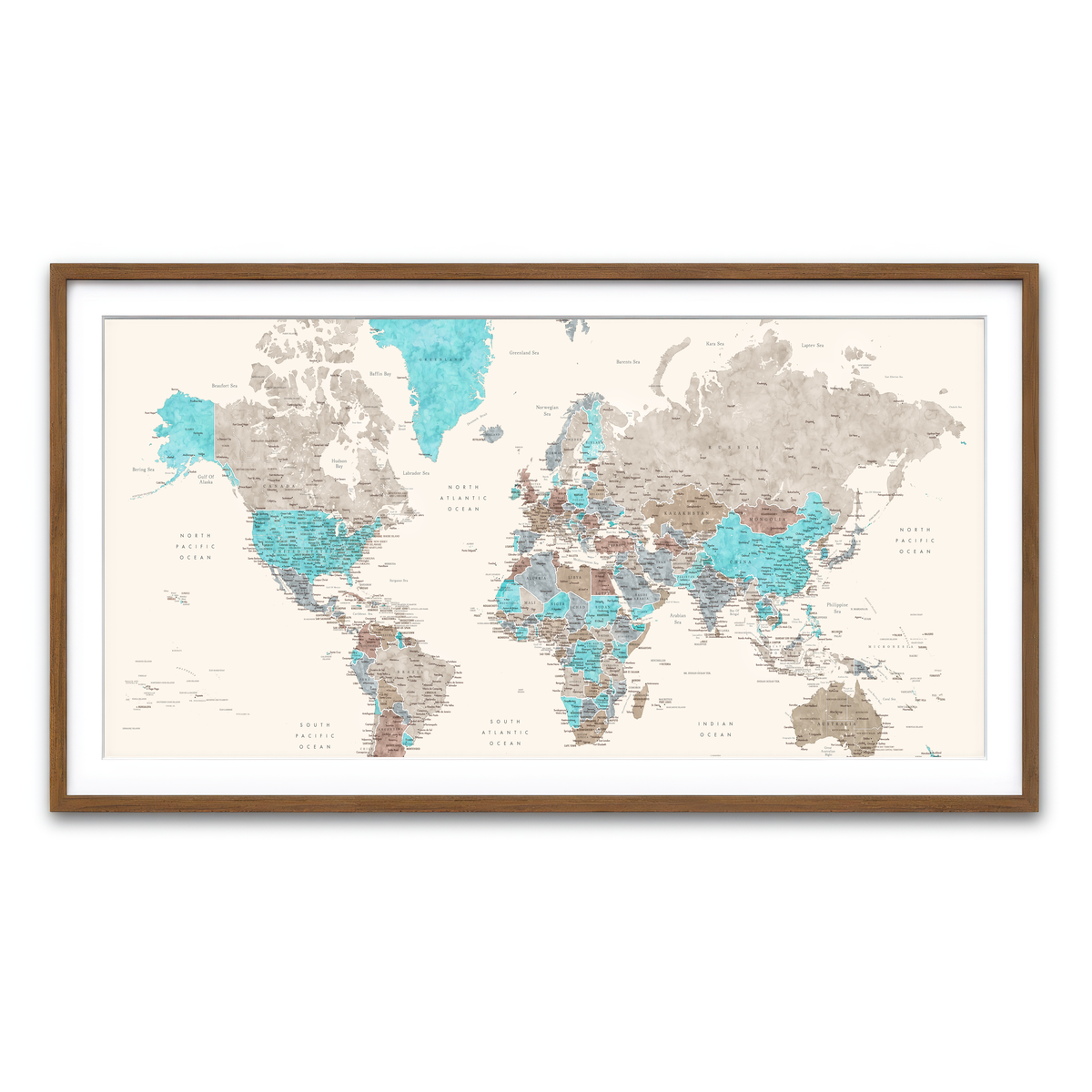 Framed Print 2x1 Walnut