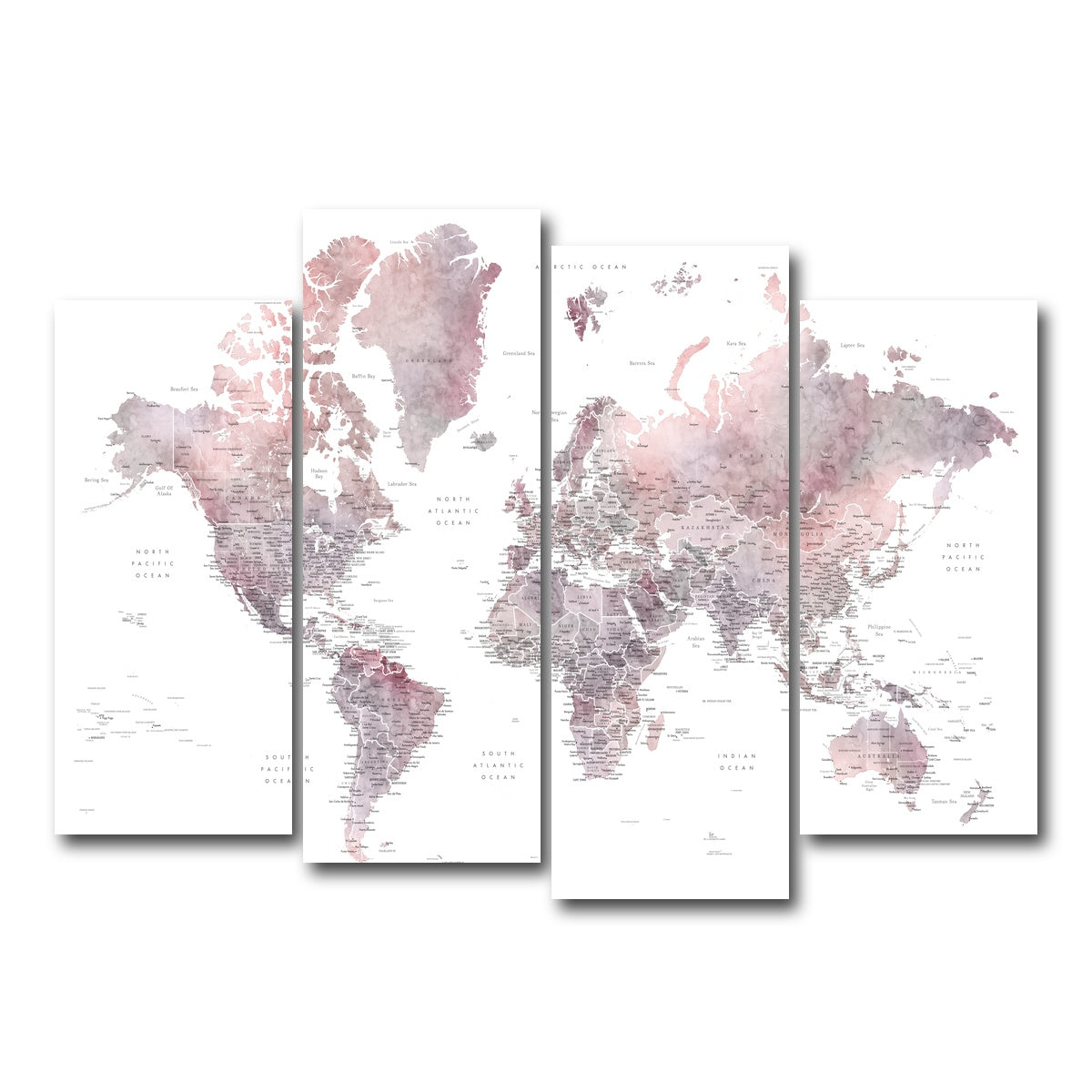 AUTO-MOCKUP WHITE | World Map 37 | 4 Piece | Gallery Wrap Canvas | group=4_normal