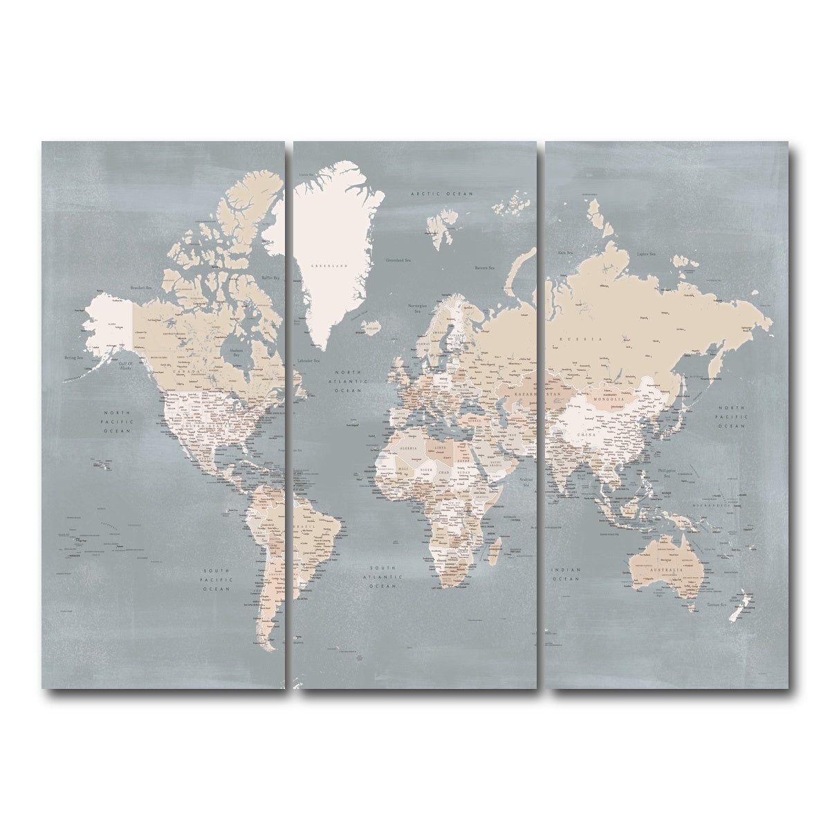 AUTO-MOCKUP WHITE | World Map 39 | 3 Piece | Gallery Wrap Canvas | group=8x18