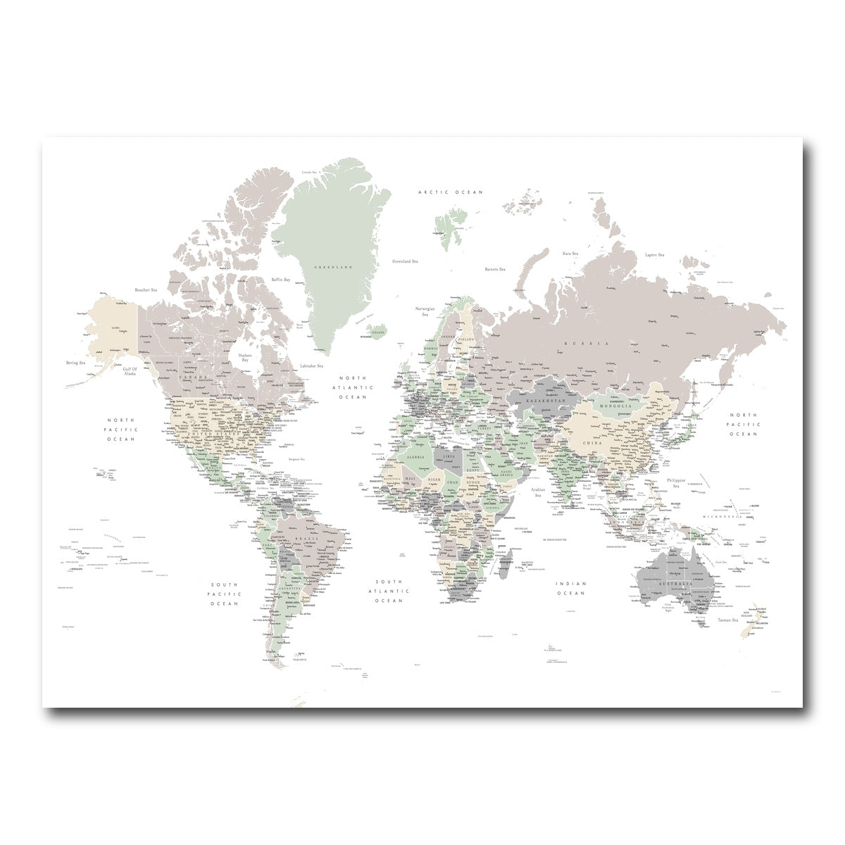 AUTO-MOCKUP WHITE | World Map 3 | 1 Piece | Gallery Wrap Canvas | group=4x3