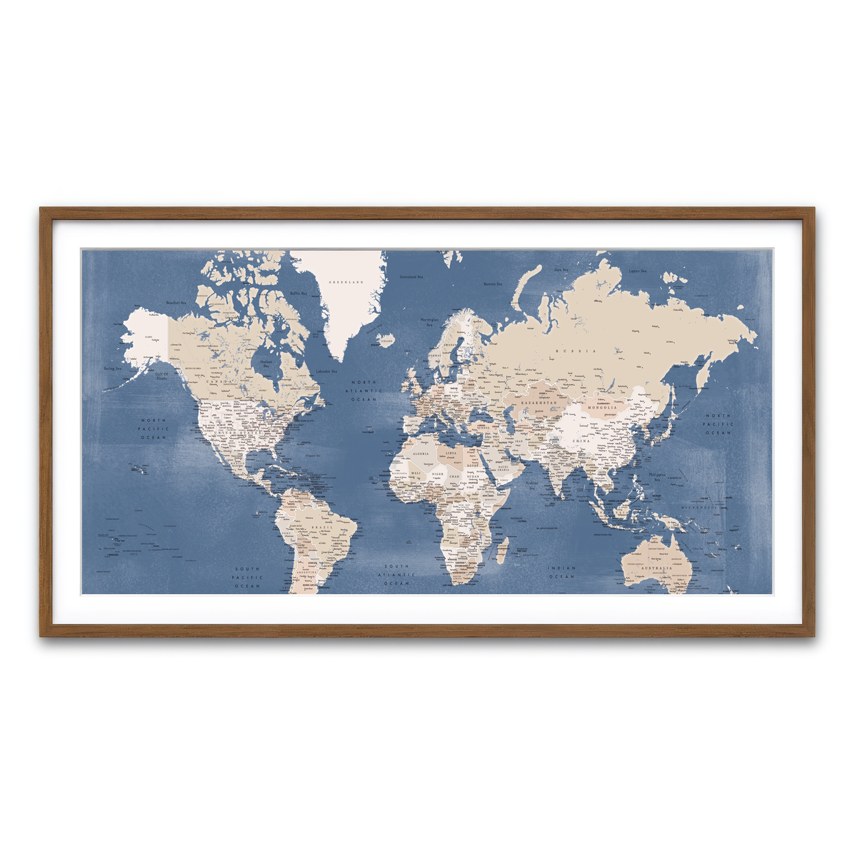 Framed Print 2x1 Walnut