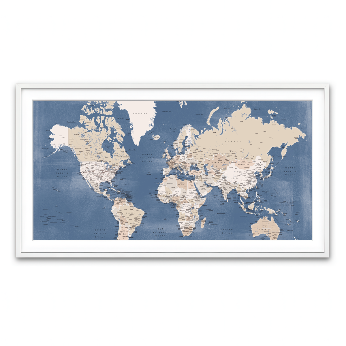 Framed Print 2x1 White