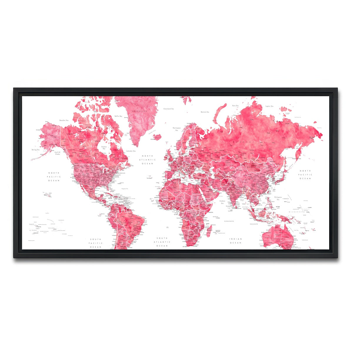 AUTO-MOCKUP WHITE | World Map 41 | 1 Piece | Black Framed Canvas | group=2x1