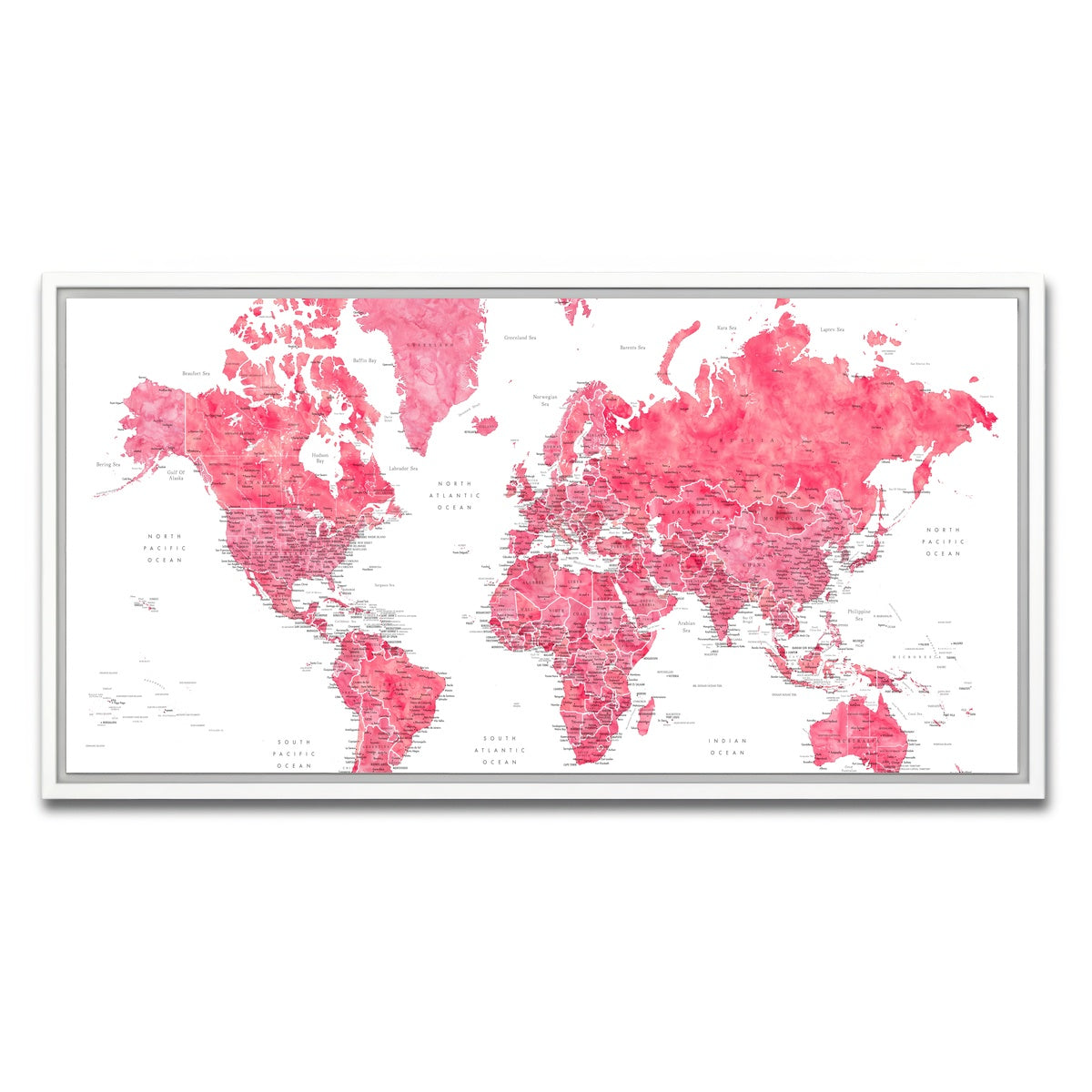 AUTO-MOCKUP WHITE | World Map 41 | 1 Piece | White Framed Canvas | group=2x1