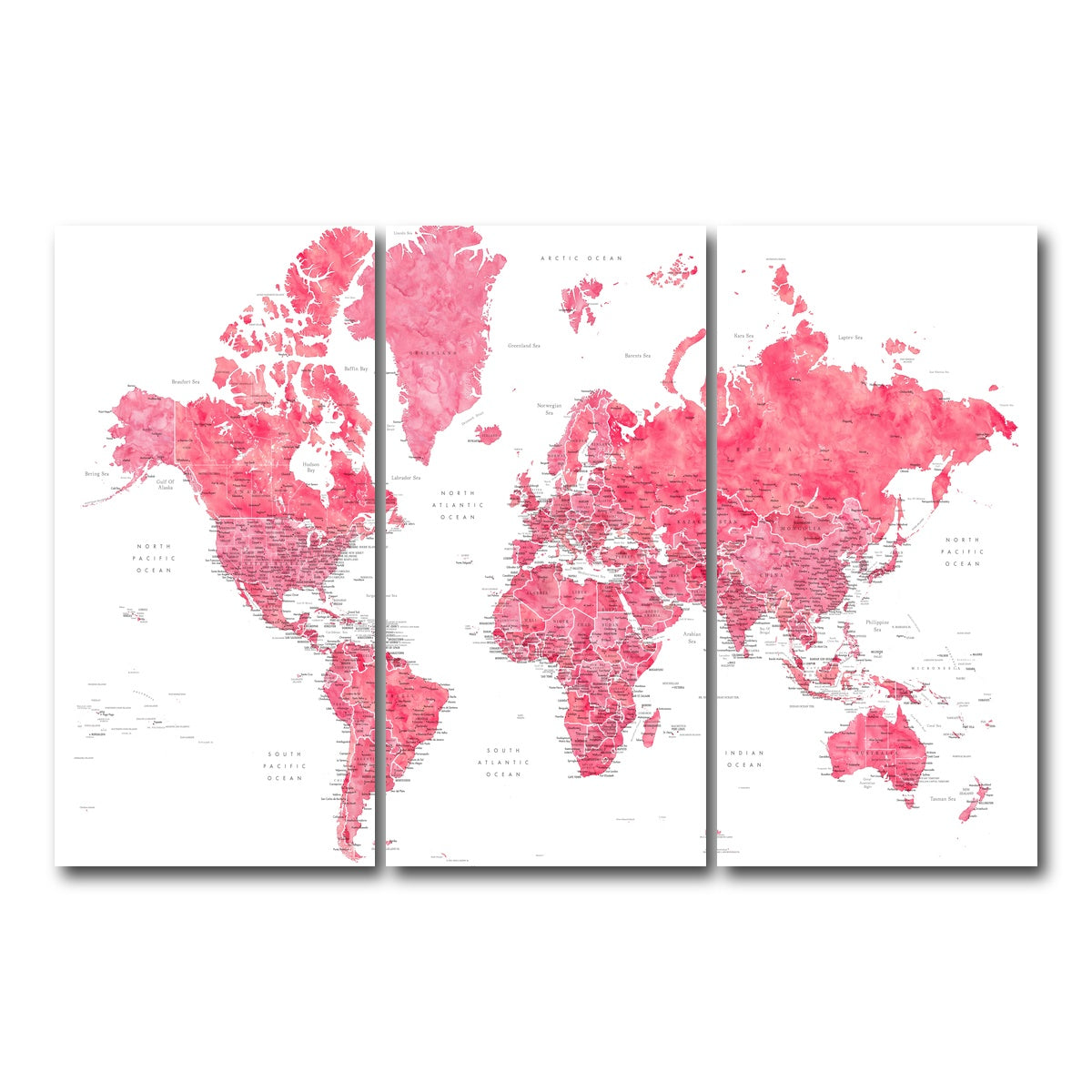 AUTO-MOCKUP WHITE | World Map 41 | 3 Piece | Gallery Wrap Canvas | group=12x24