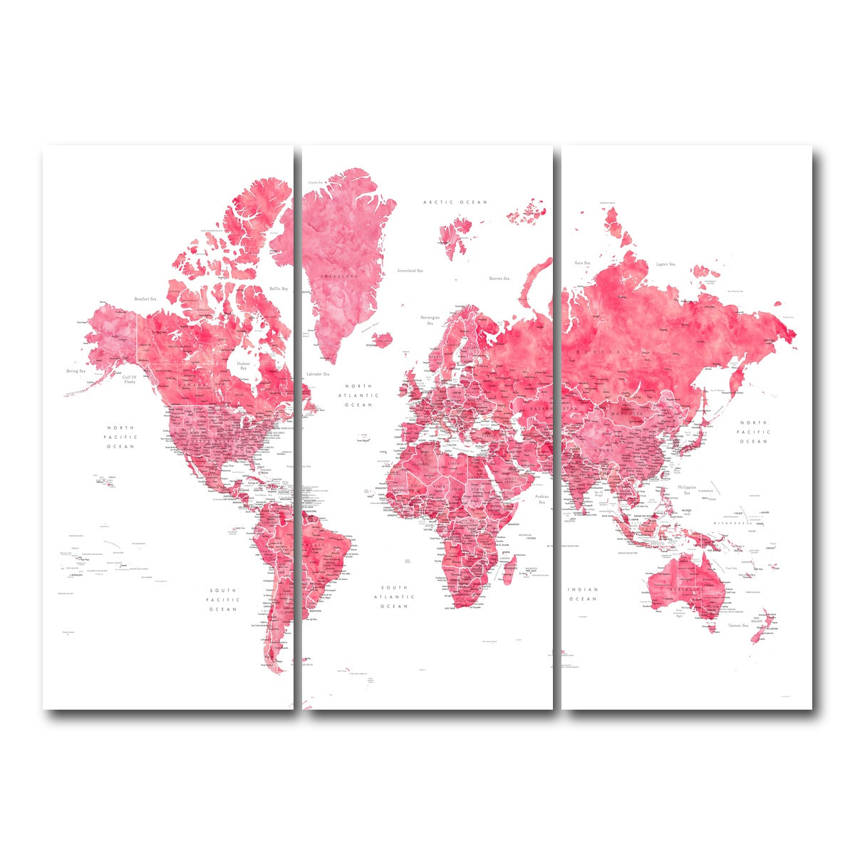AUTO-MOCKUP WHITE | World Map 41 | 3 Piece | Gallery Wrap Canvas | group=8x18