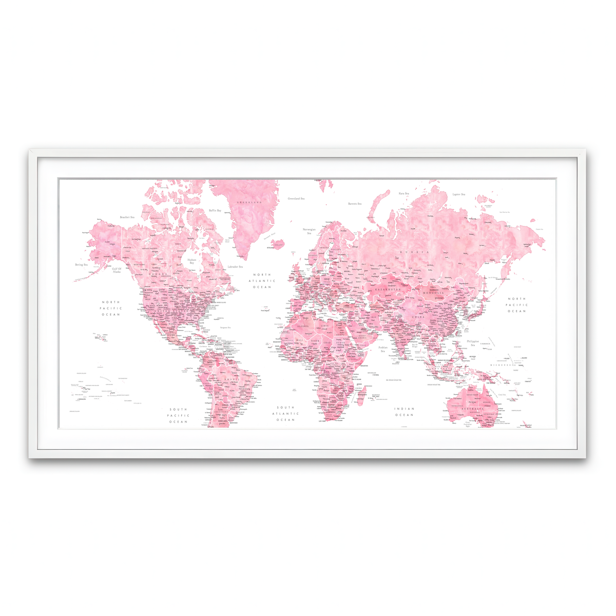 Framed Print 2x1 White