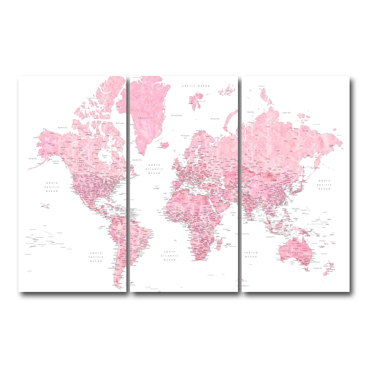 AUTO-MOCKUP WHITE | World Map 42 | 3 Piece | Gallery Wrap Canvas | group=12x24