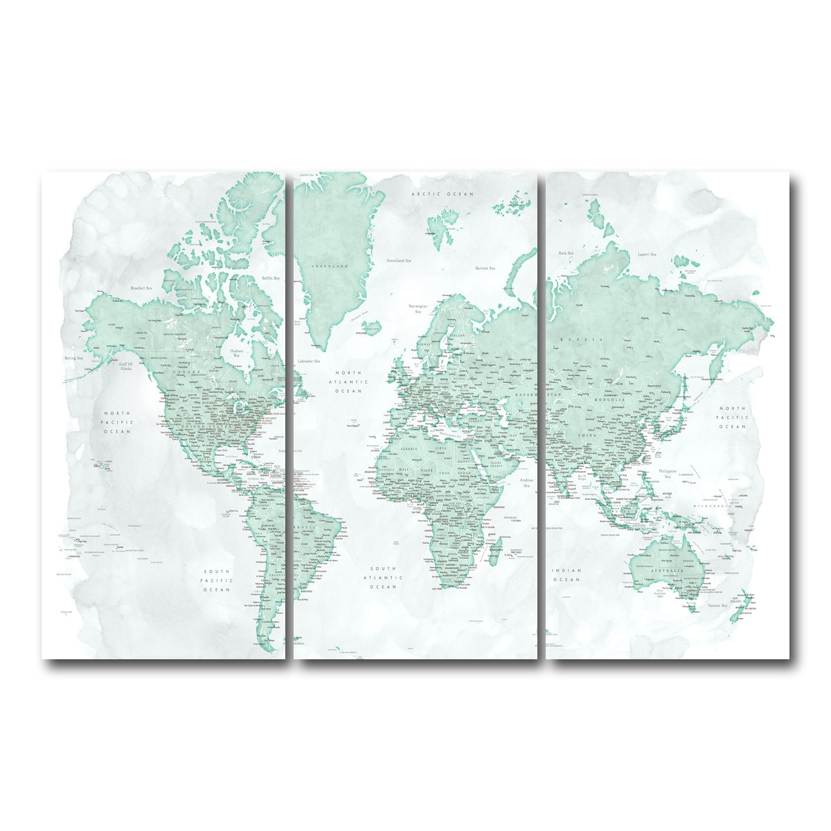 AUTO-MOCKUP WHITE | World Map 43 | 3 Piece | Gallery Wrap Canvas | group=12x24